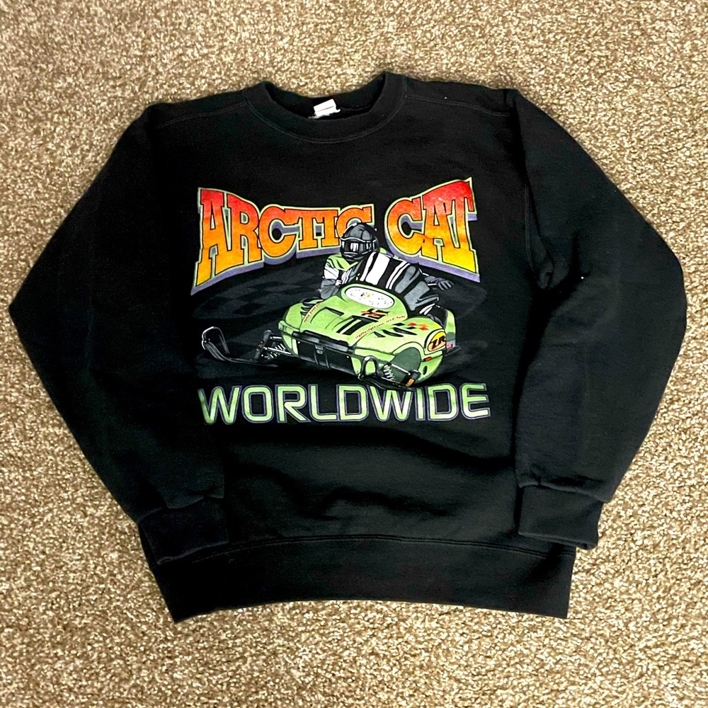 VINTAGE! 90s Arctic Cat Worldwide Racing Crewneck!
